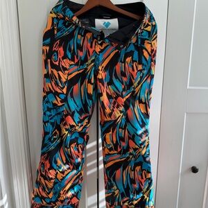 Obermeyer Black and Multicolor Teen Skiing Pants